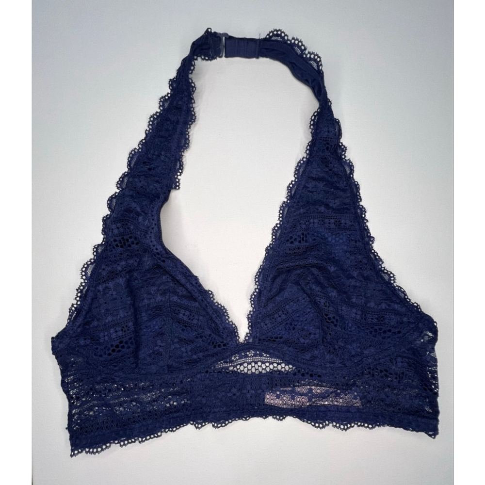 Victoria's Secret Navy Blue Lace Halter Style Bralette